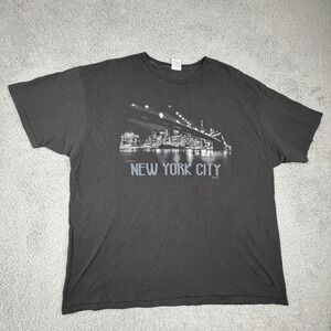 New‎ York City Shirt Mens 2XL Black Graphic Skyline Souvenir Delta Pro Weight